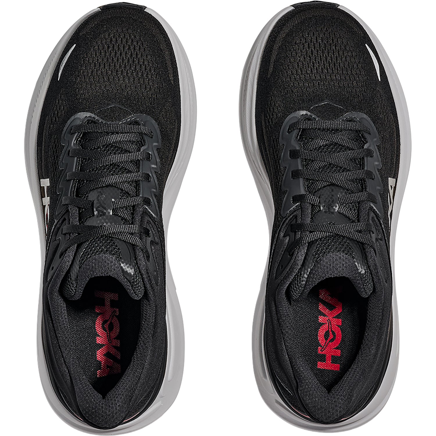 Mens Hoka one one Men's Hoka Bondi 9 Black/Vermillion (Neutral Support) Black/Vermillion