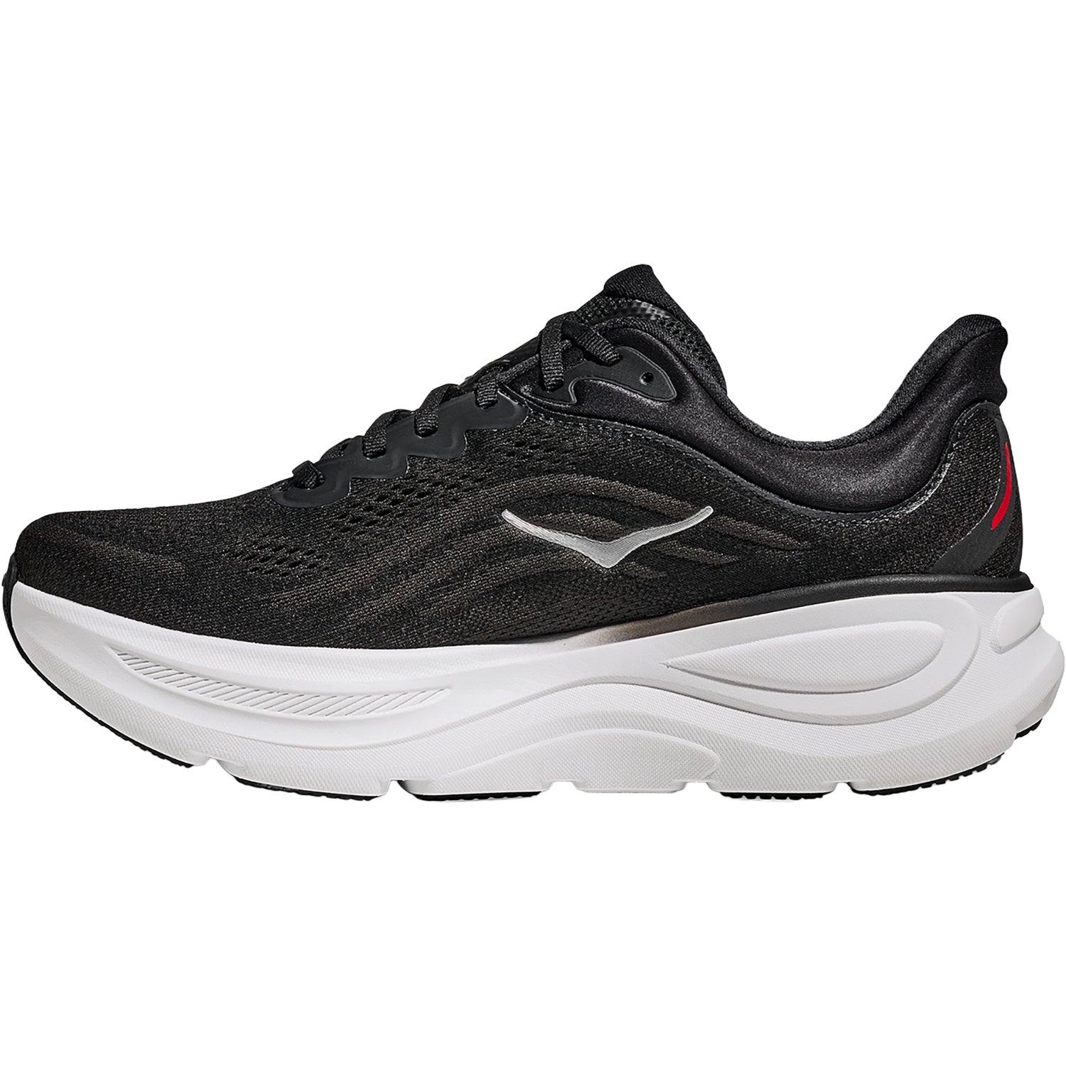 Mens Hoka one one Men's Hoka Bondi 9 Black/Vermillion (Neutral Support) Black/Vermillion