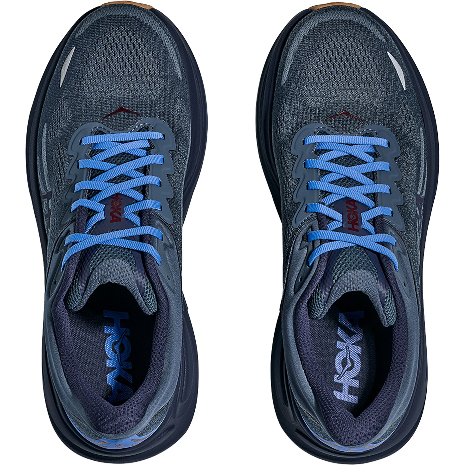 Mens Hoka one one Hoka Bondi 9 Men's Athletic Shoes Faded Navy/Slate Blue (Neutral Support) Faded Navy/Slate Blue