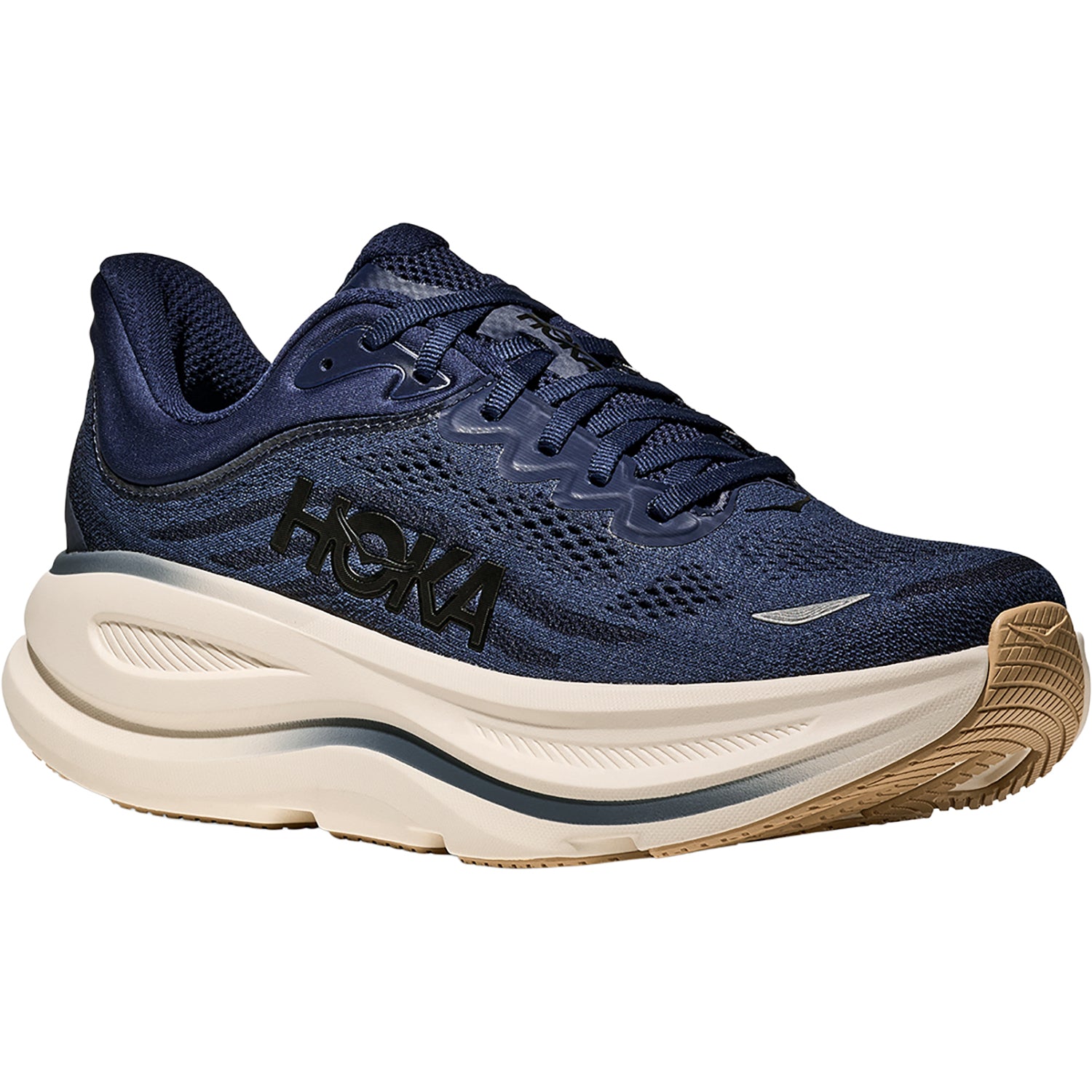 Mens Hoka one one Men's Hoka Bondi 9 Midnight Blue/Varsity Navy (Neutral Support) Midnight Blue/Varsity Navy