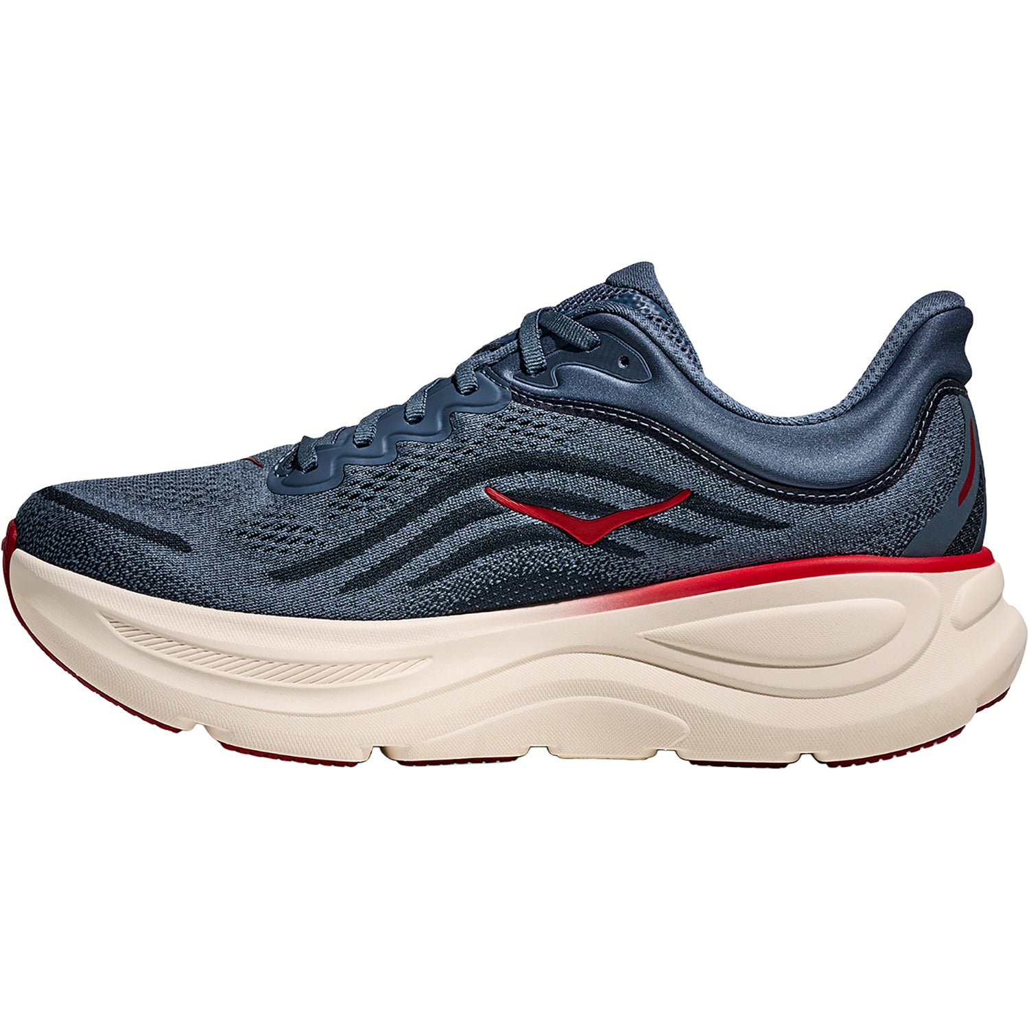Mens Hoka one one Men's Hoka Bondi 9 Thunder Cloud/Vermillion (Neutral Support) Thunder Cloud/Vermillion