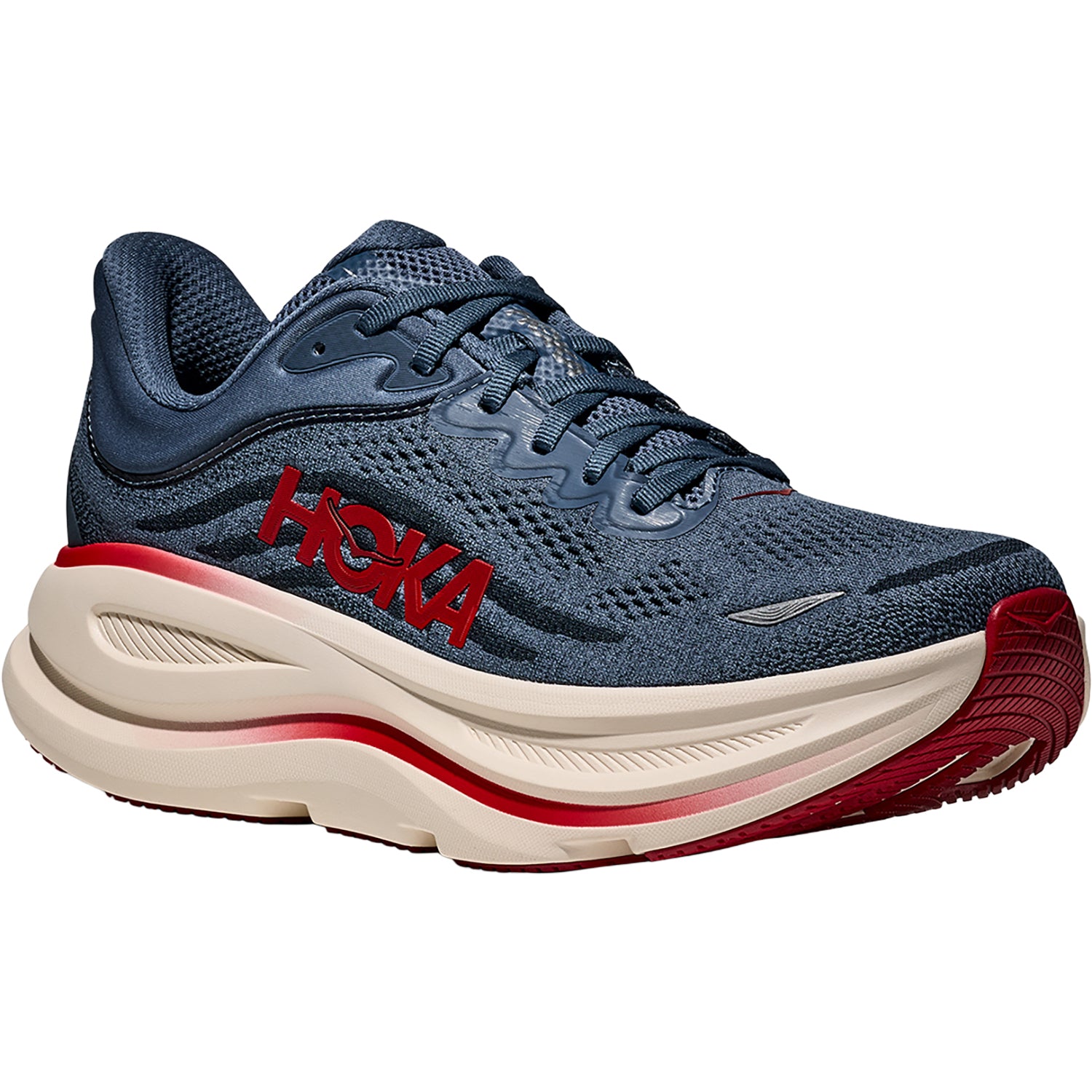 Mens Hoka one one Men's Hoka Bondi 9 Thunder Cloud/Vermillion (Neutral Support) Thunder Cloud/Vermillion
