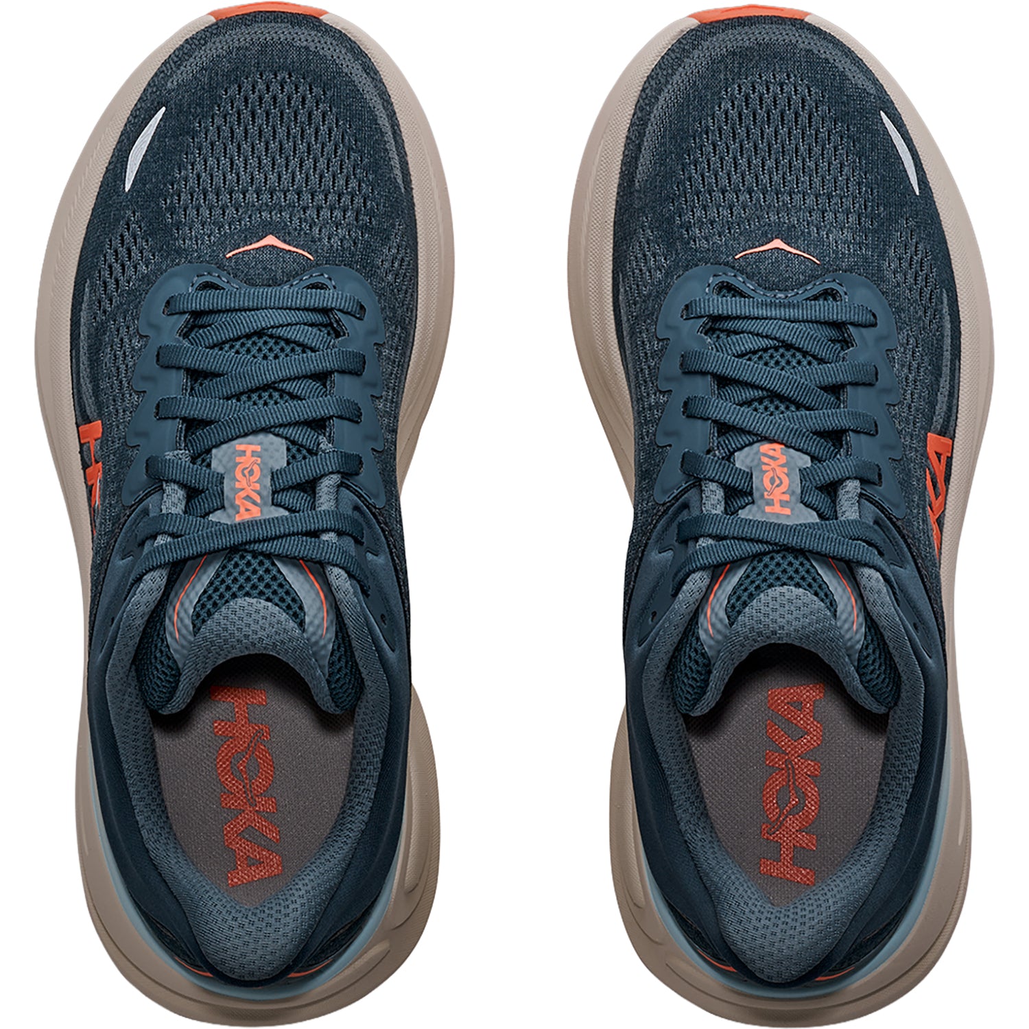 Womens Hoka one one Hoka Bondi 9 Women's Athletic Shoes Faded Navy/Slate Blue (Neutral Support) Faded Navy/Slate Blue