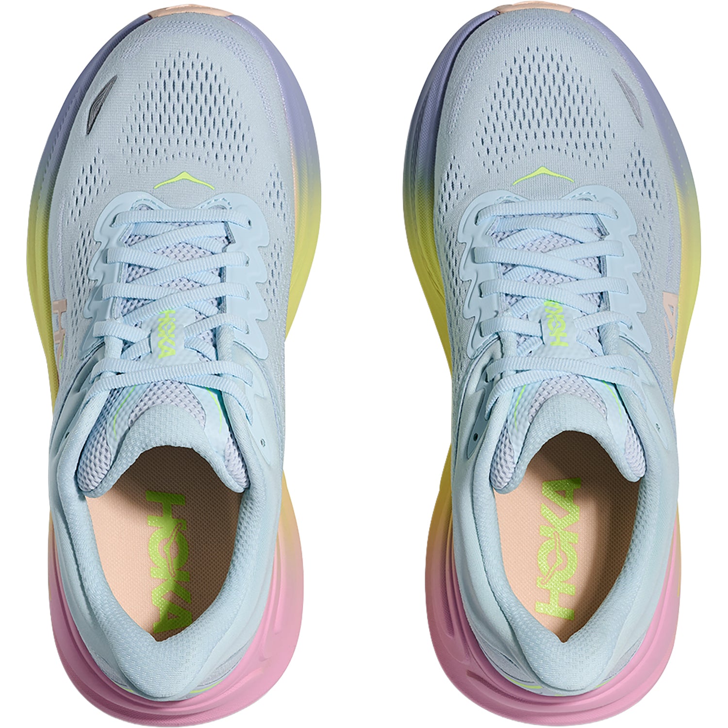 Womens Hoka one one Hoka Bondi 9 (Neutral Support) Women's Athletic Shoes Glimmering Blue/Overcast Glimmering Blue/Overcast