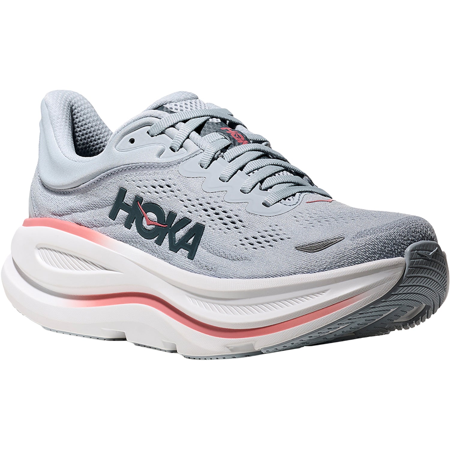 Womens Hoka one one Women's Hoka Bondi 9 Mineral Blue/Washed Blue (Neutral Support) Mineral Blue/Washed Blue