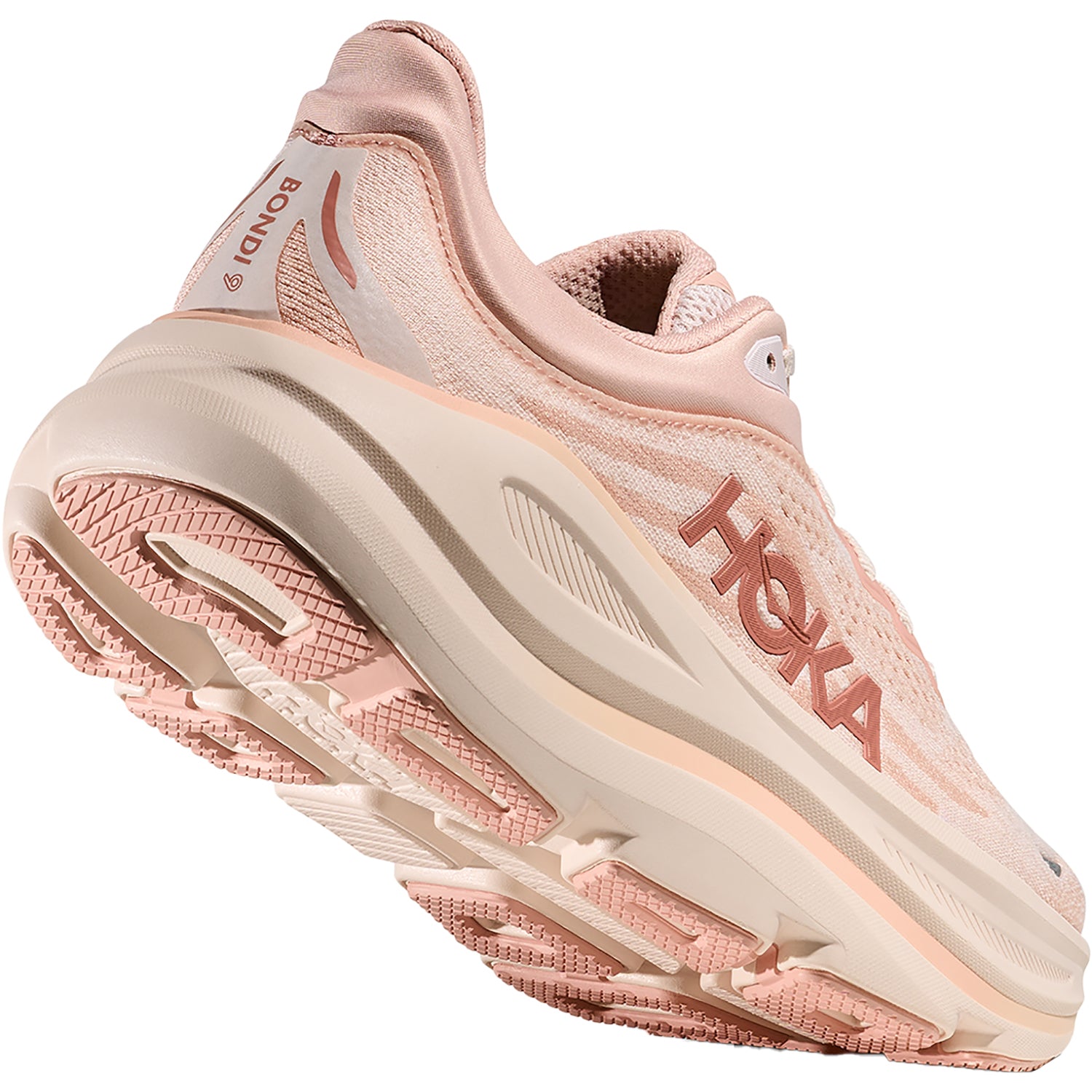 Womens Hoka one one Women's Hoka Bondi 9 Rose Latte/Rose Cream (Neutral Support) Rose Latte/Rose Cream