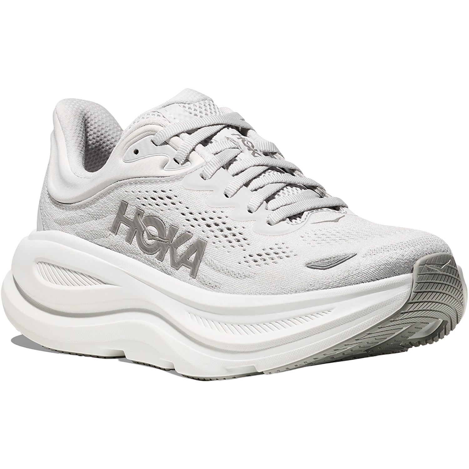 Womens Hoka one one Women's Hoka Bondi 9 Stardust/Silver (Neutral Support) Stardust/Silver