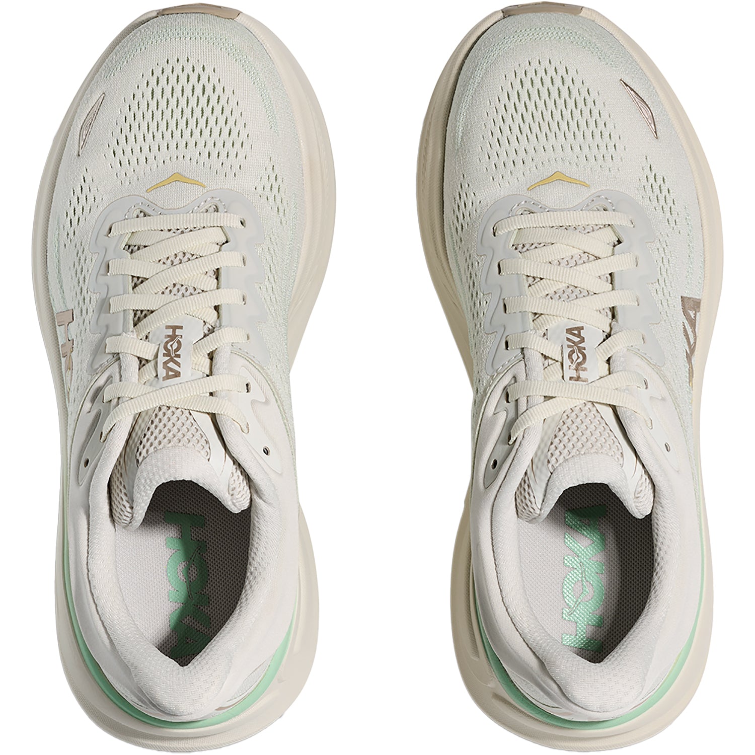 Womens Hoka one one Women's Bondi 9 Truffle Salt/Sea Glass (Neutral Support) Truffle Salt/Sea Glass