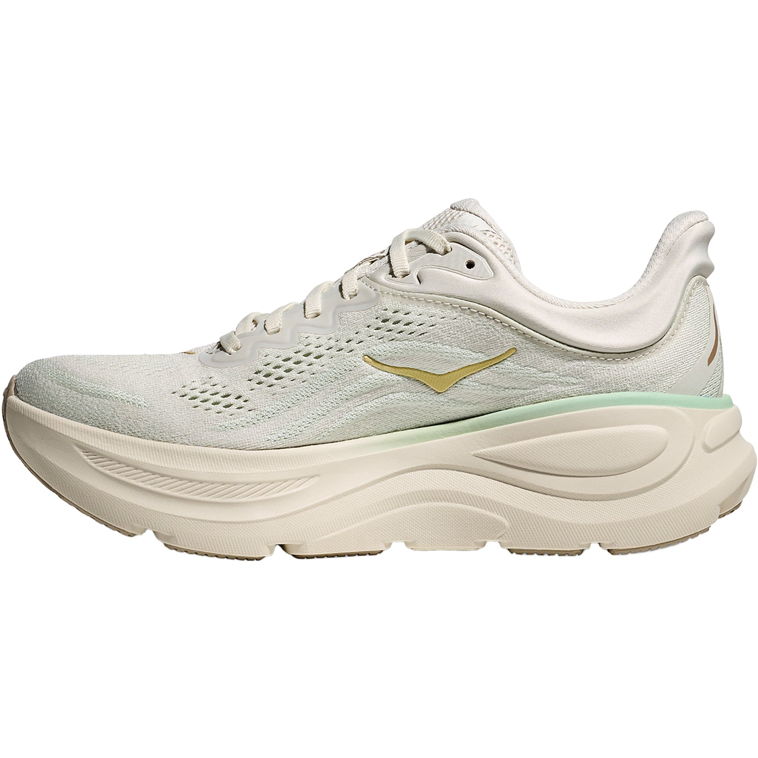 Womens Hoka one one Women's Bondi 9 Truffle Salt/Sea Glass (Neutral Support) Truffle Salt/Sea Glass