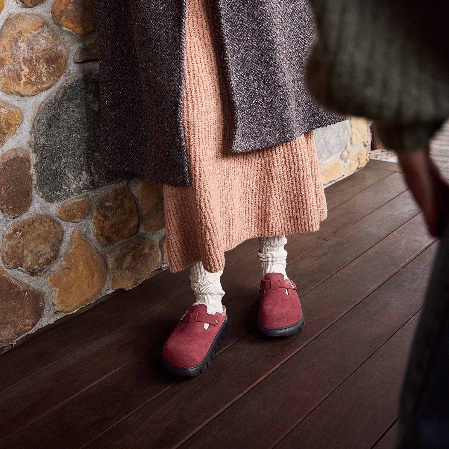 Womens Birkenstock Women's Birkenstock Boston Chunky Zinfandel Zinfandel