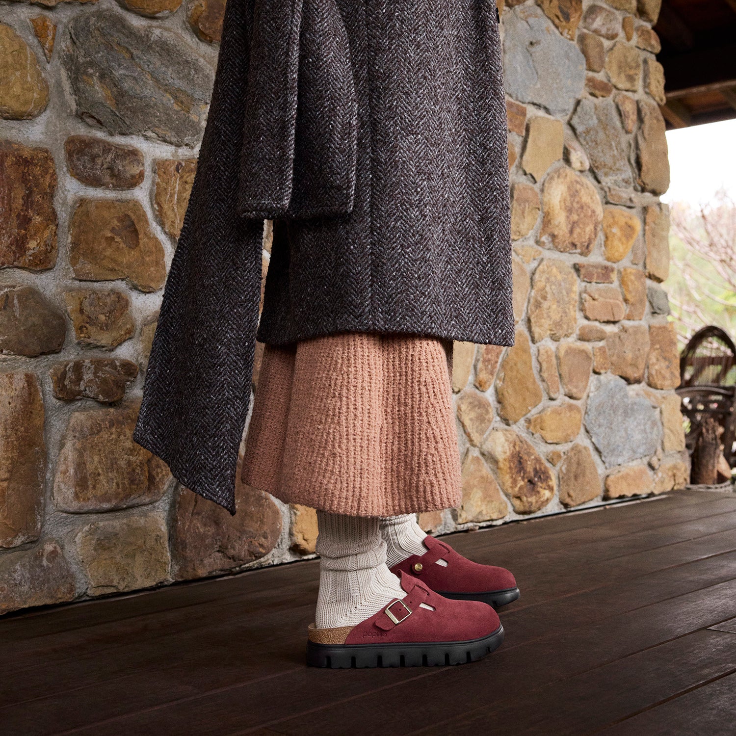 Womens Birkenstock Women's Birkenstock Boston Chunky Zinfandel Zinfandel