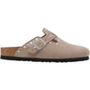 Womens Birkenstock Birkenstock Boston Rivets Women's Clogs Taupe Suede Taupe Suede