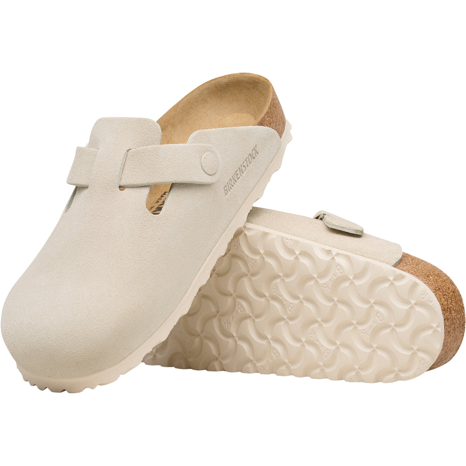 Unisex Birkenstock Birkenstock Boston Unisex Clogs Oyster Suede Oyster Suede