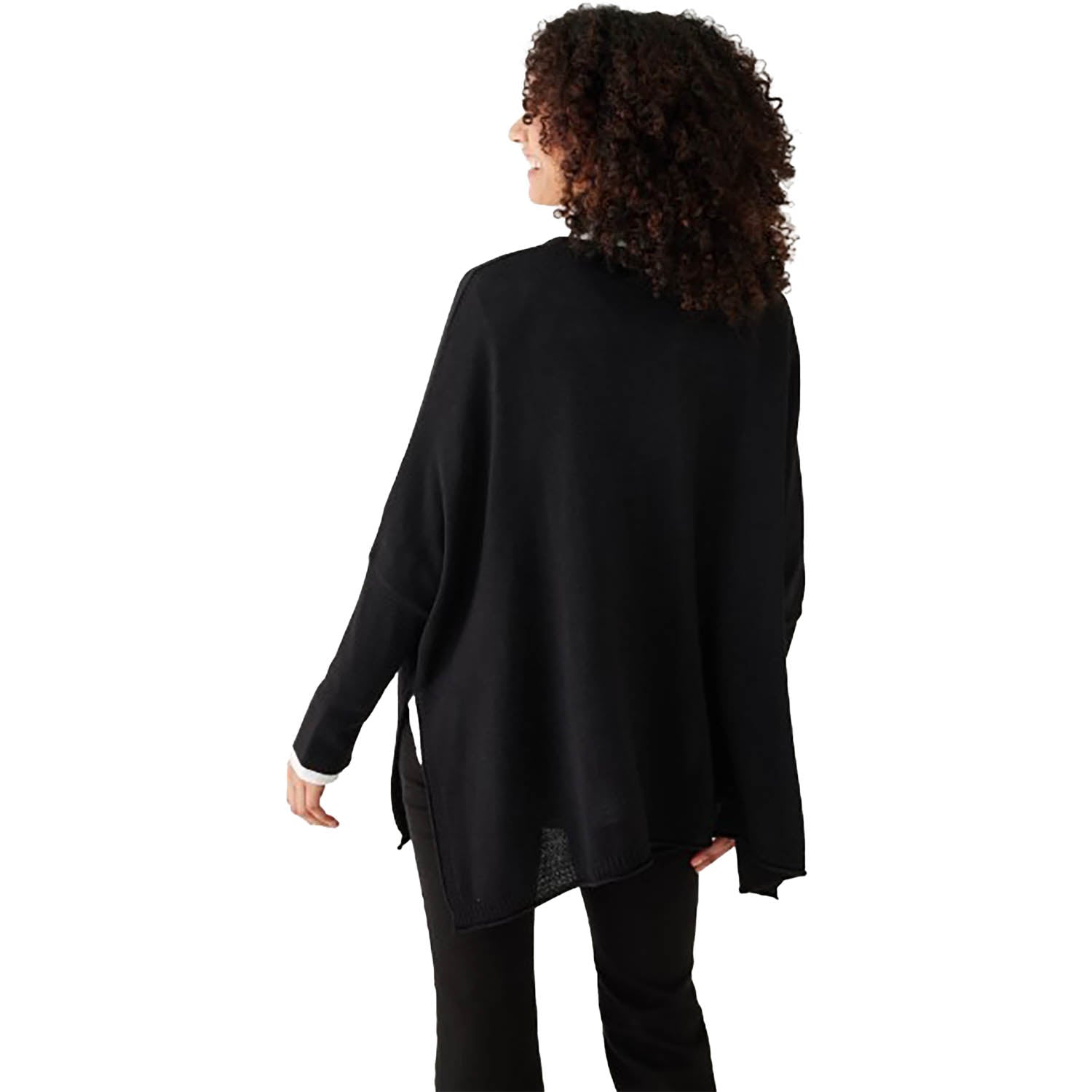 Womens Mersea Mersea Catalina V-Neck Sweater Women's Long Sleeve Top Black Black