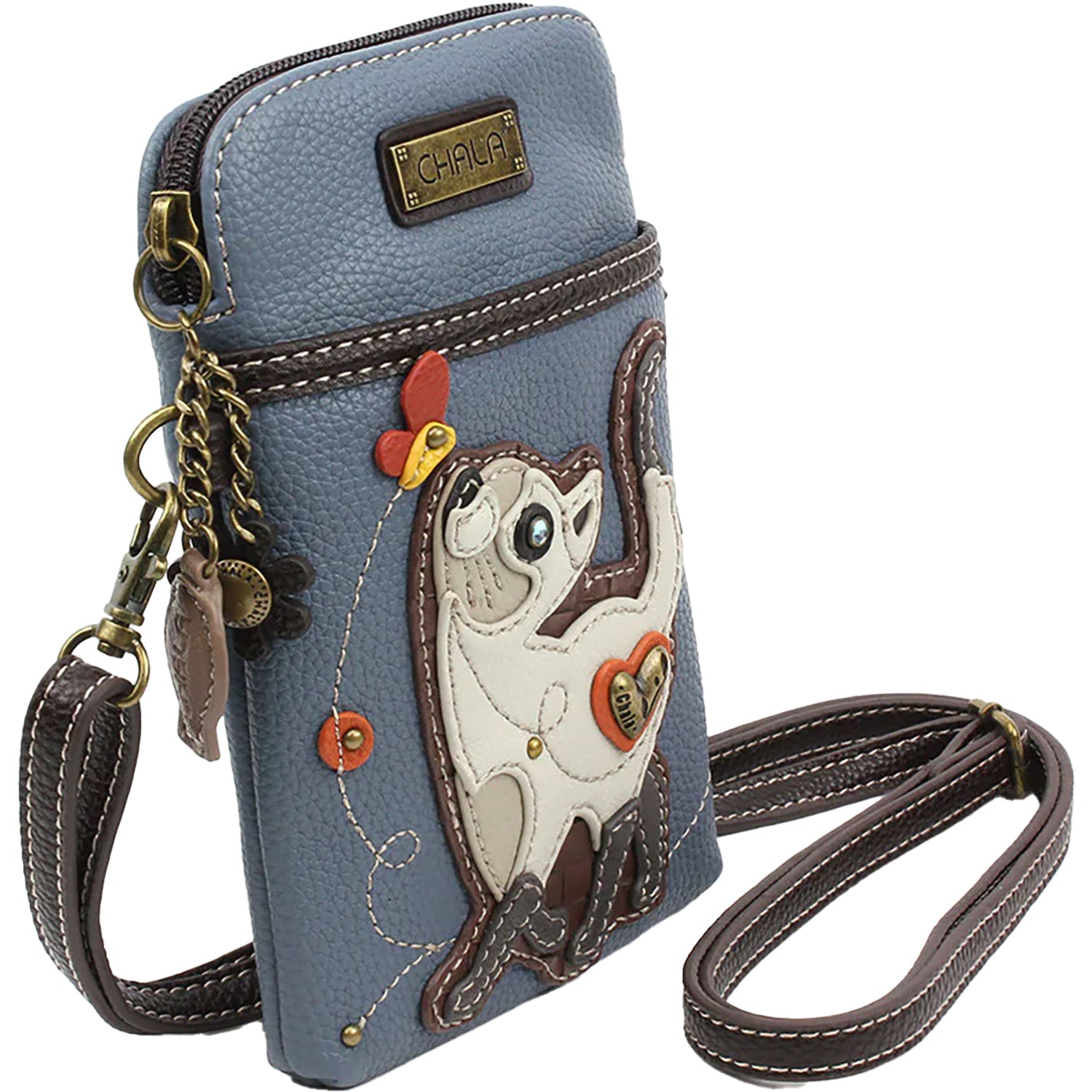 Chala Chala Cat Cellphone Crossbody Handbag Blue Blue