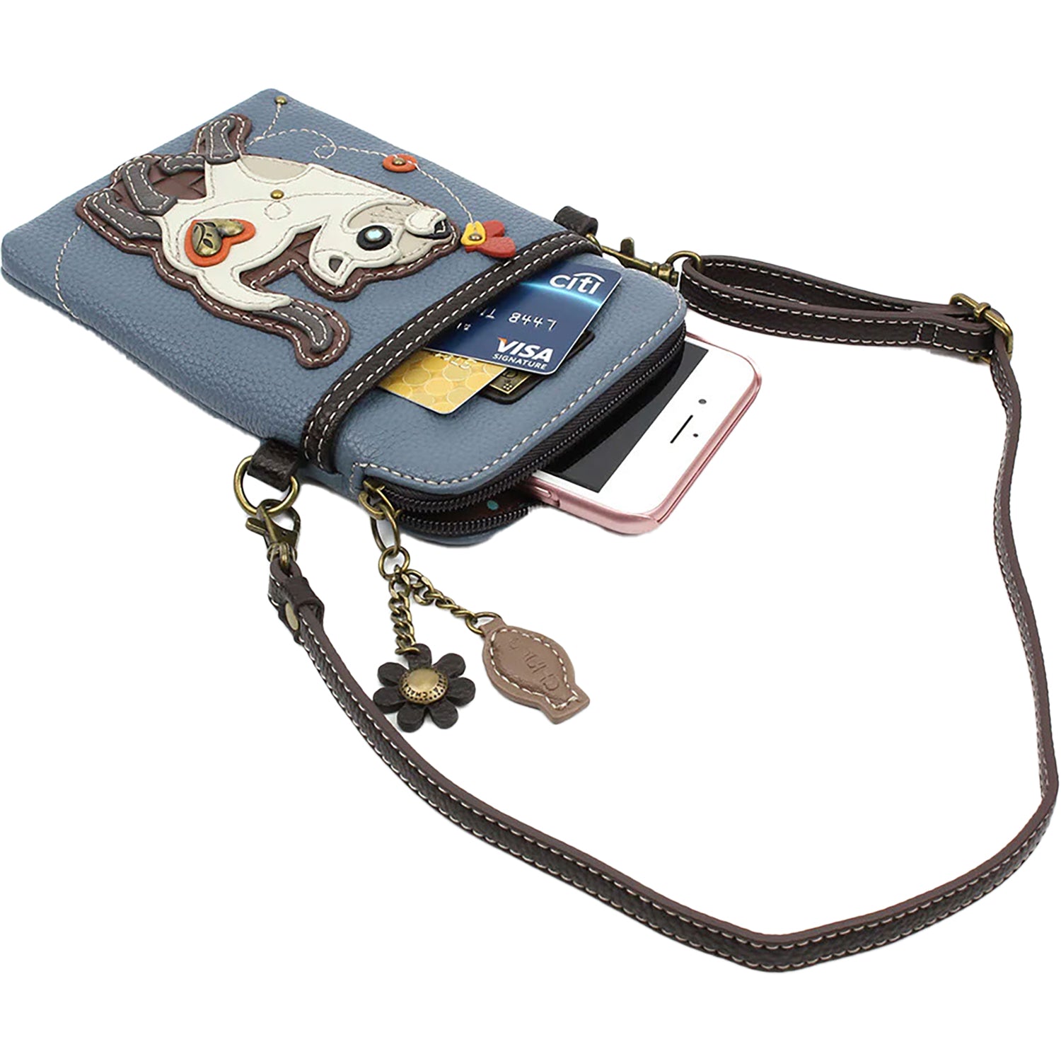 Chala Chala Cat Cellphone Crossbody Handbag Blue Blue