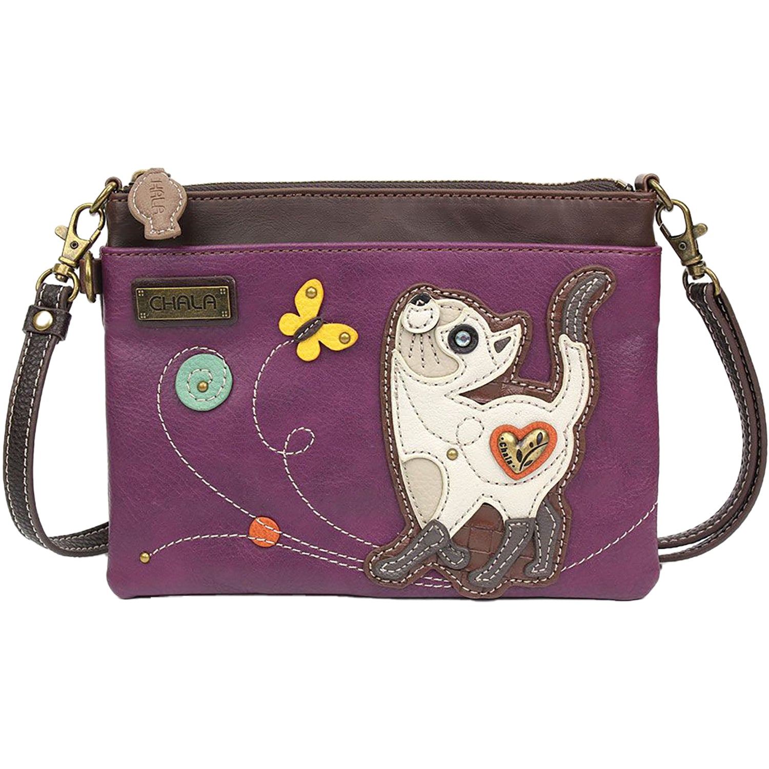 Chala Chala Cat Mini Crossbody Handbag Purple Purple