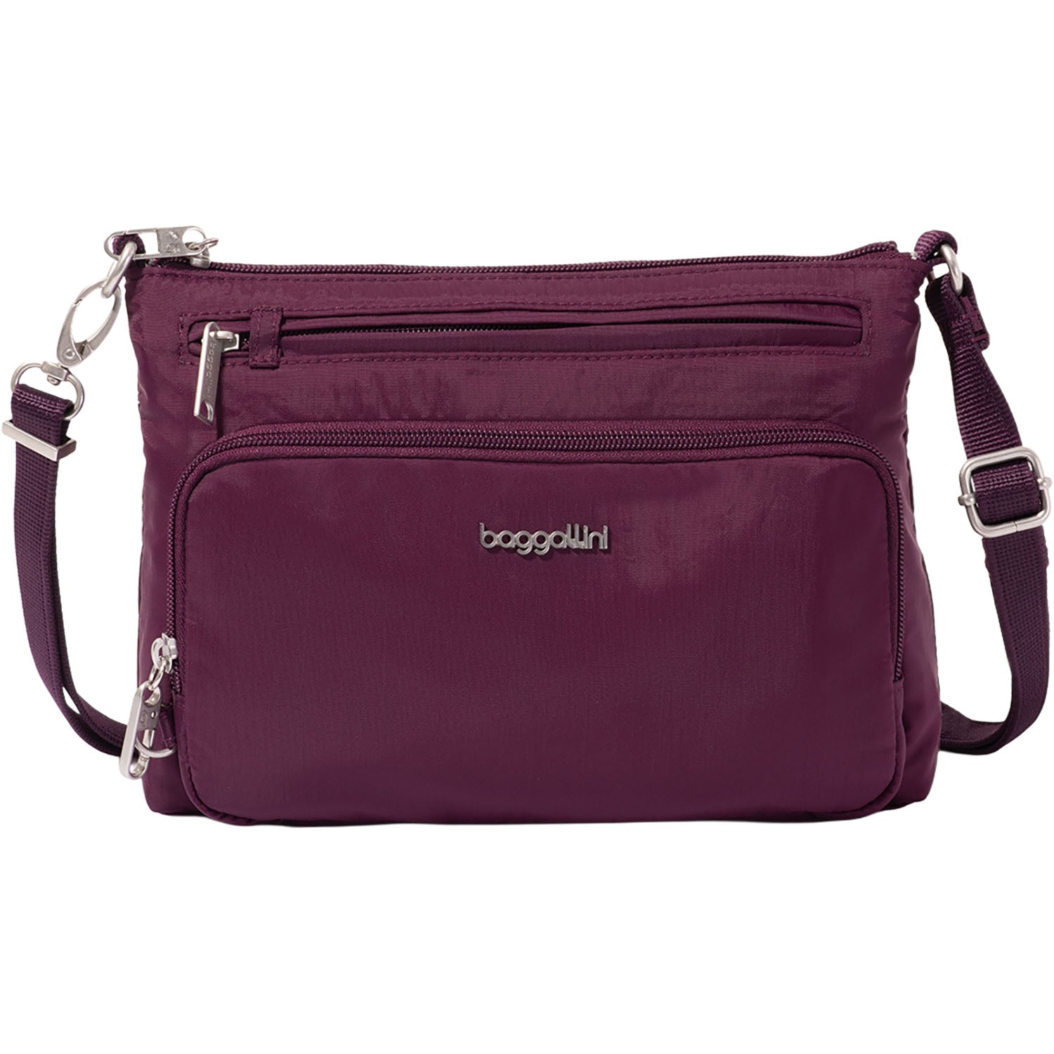 Womens Baggallini Baggallini Classic Anti-Theft Keepsake Crossbody Handbag Mulberry Mulberry