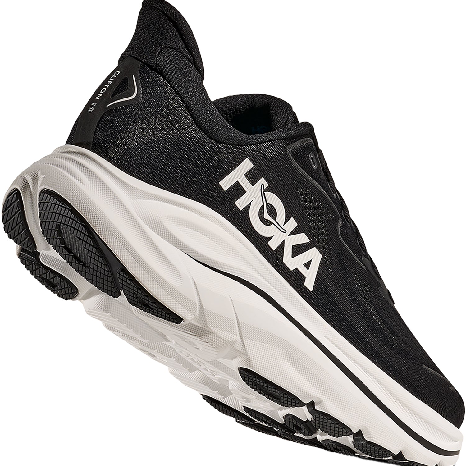 Womens Hoka one one Women's Hoka Clifton 10 Black/White (Neutral Support) Black/White