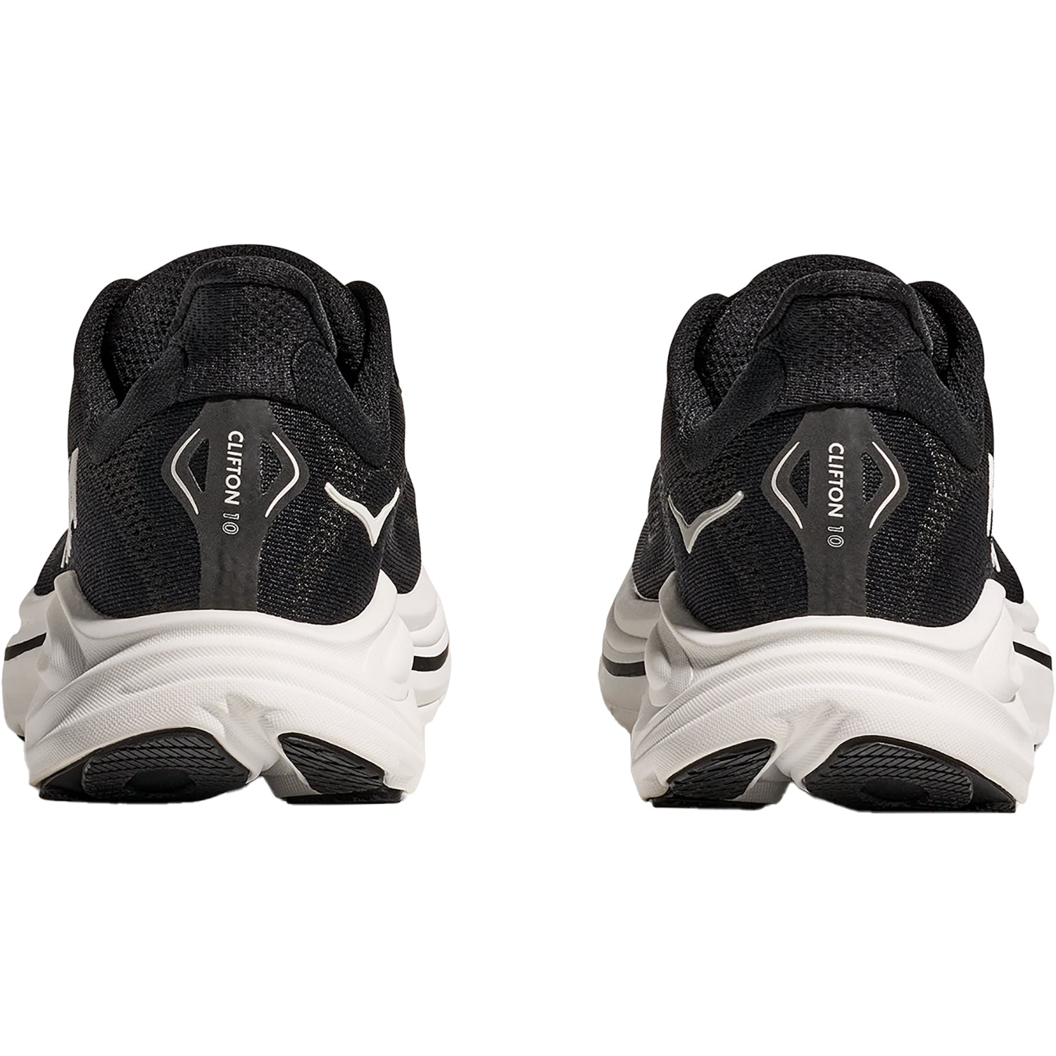 Womens Hoka one one Women's Hoka Clifton 10 Black/White (Neutral Support) Black/White