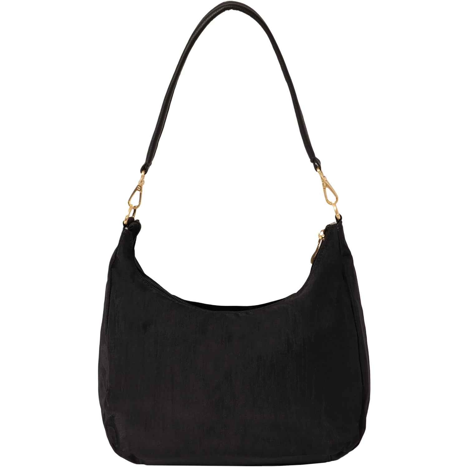 Womens Baggallini Baggallini Coastal Flip Lock Half Moon Bag Handbag Black/Gold Black/Gold
