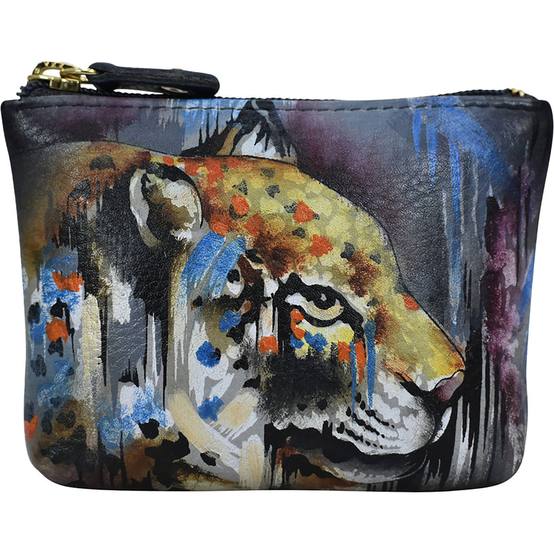 Women's Anuschka Coin Pouch Abstract Leopard Leather