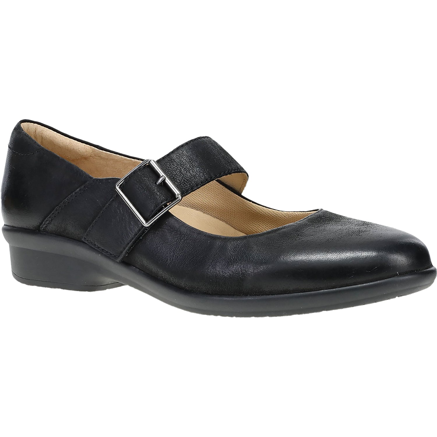 Womens Dansko Dansko Collette Women's Mary Janes Black Burnished Nubuck Black Burnished Nubuck