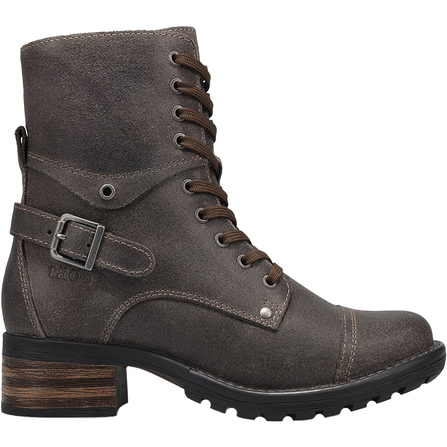 Womens Taos Taos Crave Women's Mid Boots Charcoal Ruff Out Charcoal Ruff Out