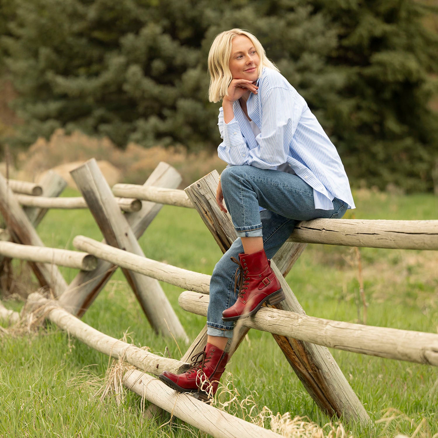 Womens Taos Women's Taos Crave Classic Red Leather Classic Red Leather