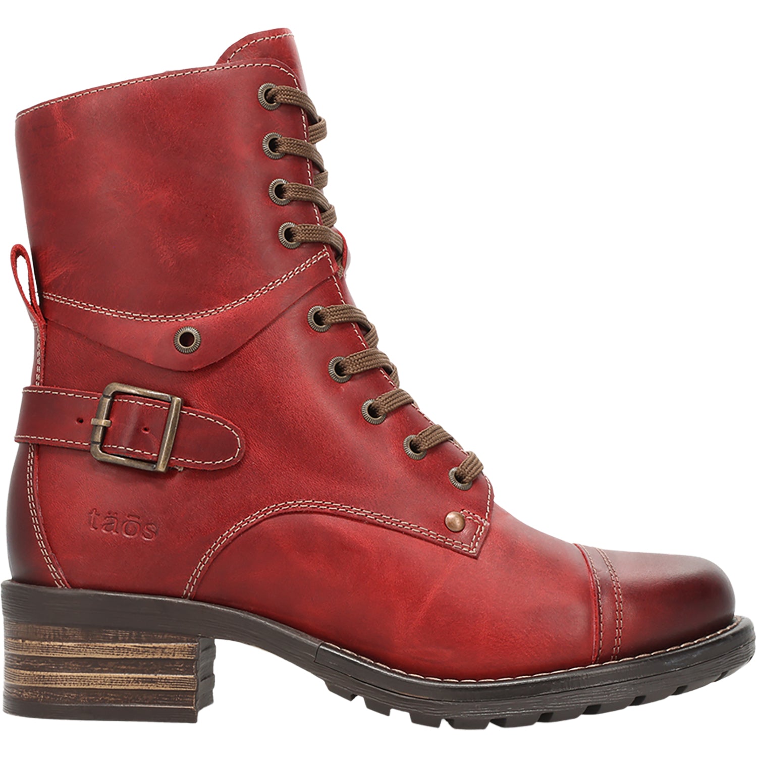 Womens Taos Taos Crave Women's Boots Red Vintage Leather Red Vintage Leather