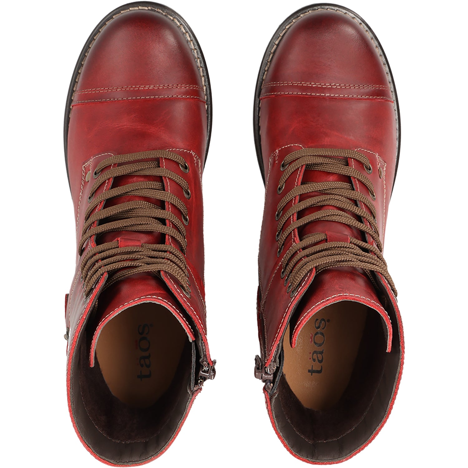 Womens Taos Taos Crave Women's Boots Red Vintage Leather Red Vintage Leather
