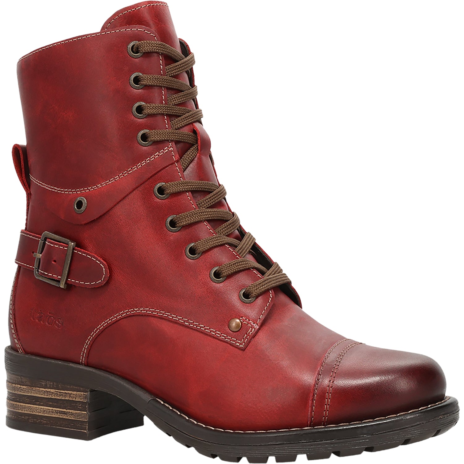 Womens Taos Taos Crave Women's Boots Red Vintage Leather Red Vintage Leather