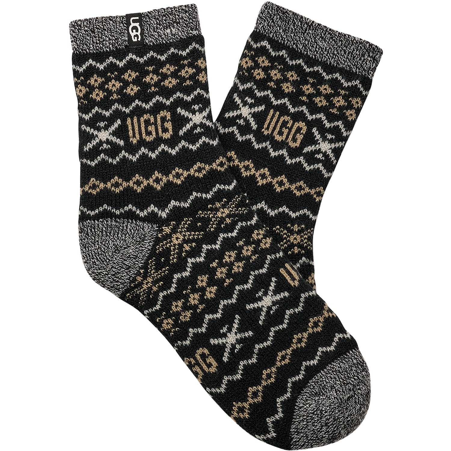 Womens Ugg Women's UGG Cressida Cozy Quarter Sock Black Multi UGGisle Black Multi UGGIsle