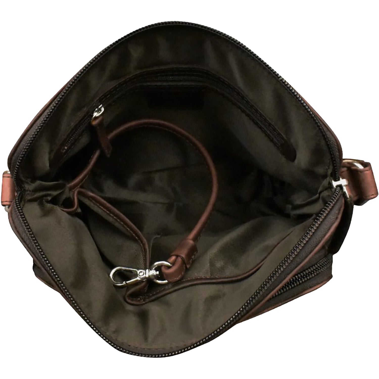 Womens Ili new york ili New York Crossbody Organizer Chocolate Distressed Leather Chocolate Distressed Leather