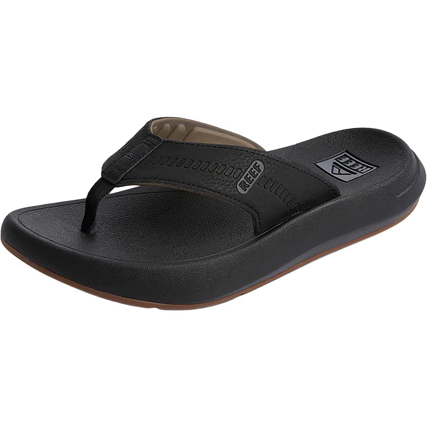 Mens Reef Reef Cruiser Men's Recovery Slide Sandals Sandals Black/Grey Black/Grey