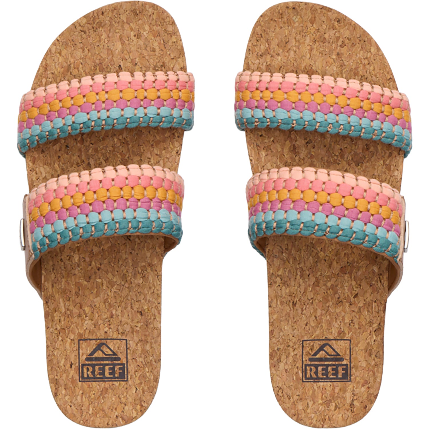 Womens Reef Reef Cushion Vista Women's Slide Sandals Sherbet Multi Sherbet Multi