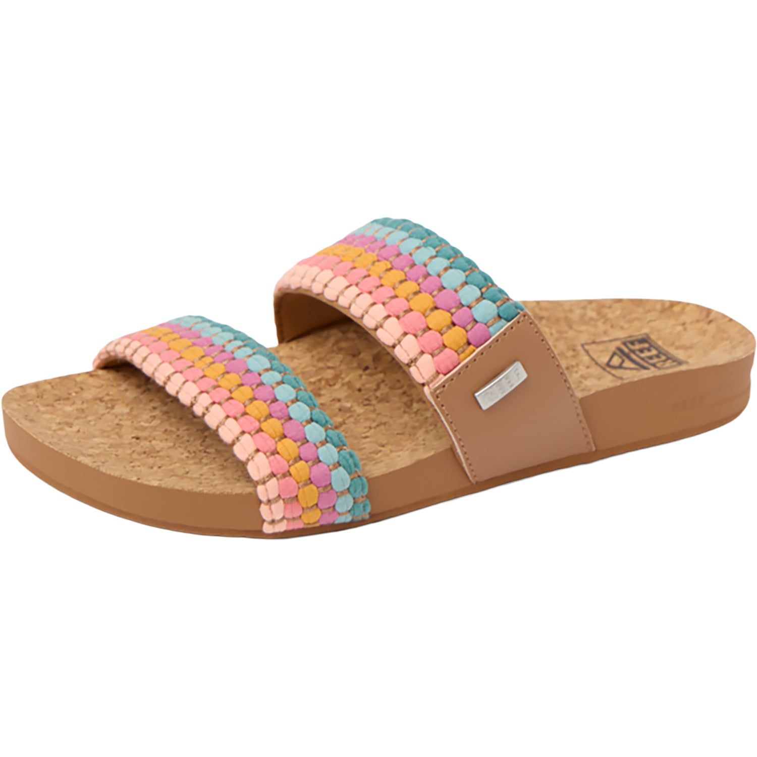 Womens Reef Reef Cushion Vista Women's Slide Sandals Sherbet Multi Sherbet Multi
