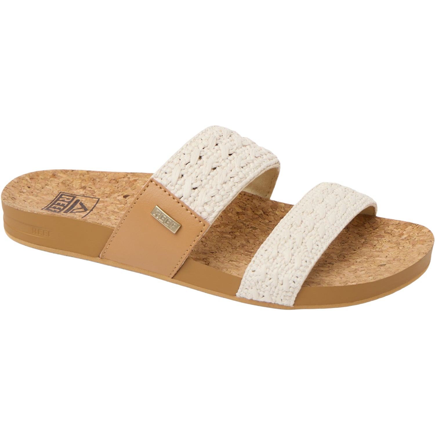 Womens Reef Reef Cushion Vista Women's Slide Sandals Vintage Textile Vintage Textile