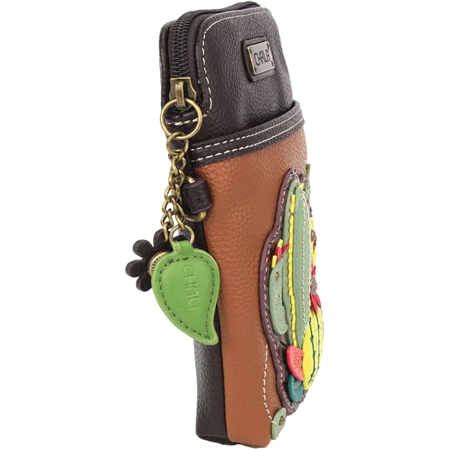Chala Chala Cactus Cellphone Crossbody Handbag Brown Brown