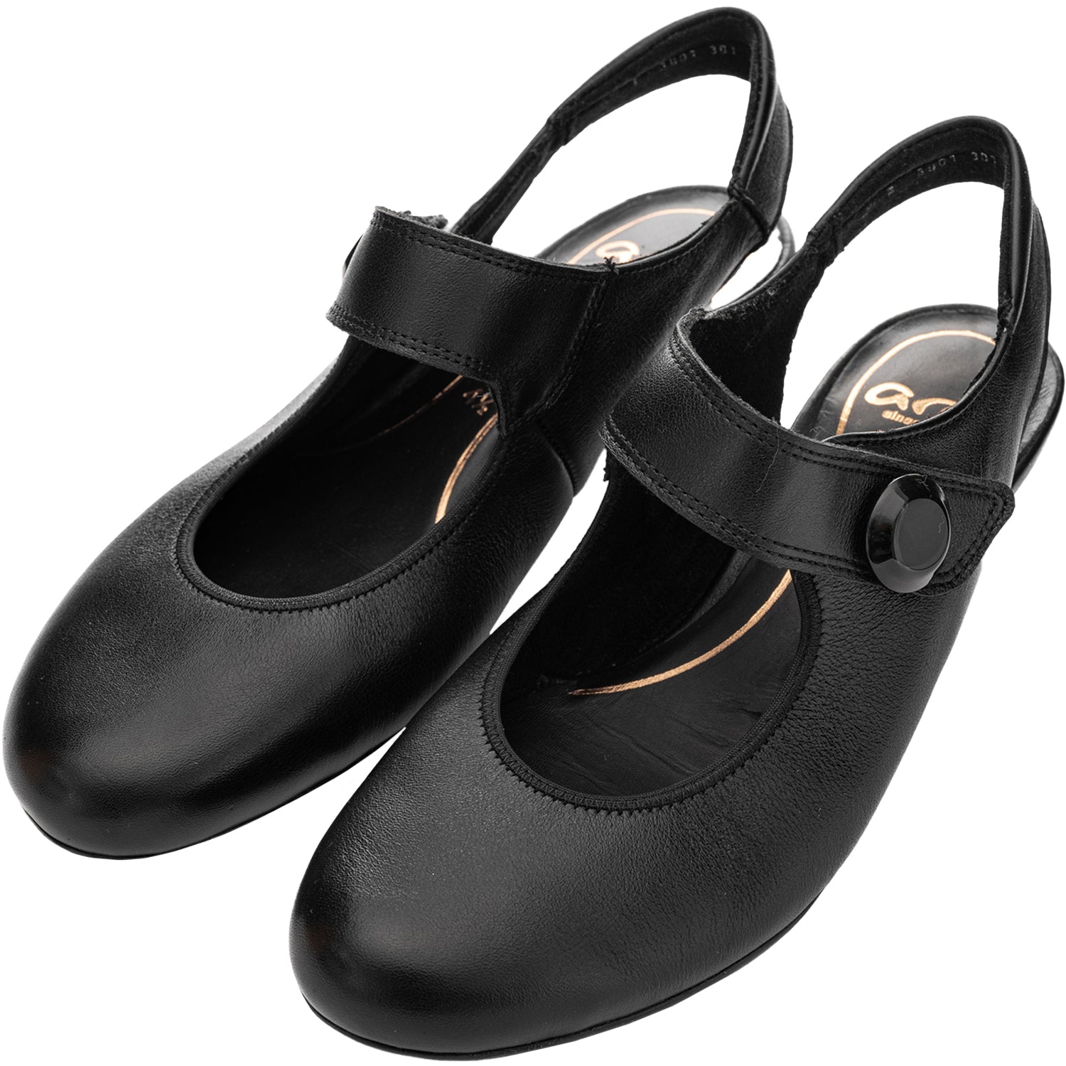 Womens Ara shoes Ara Calico 2 Sling Women's Dress Heels Black Calf Leather Black Calf Leather