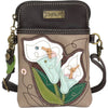 Womens Chala Chala Calla Lily Cellphone Crossbody Handbag Warm Gray Warm Gray