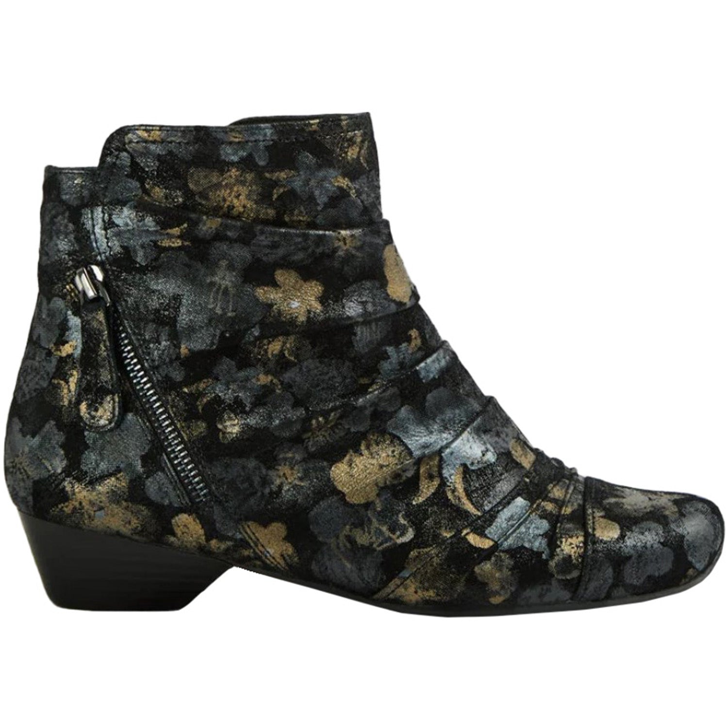 Womens Ziera Ziera Camryn Wide Women's Boots Black Metal Suede Black Metal Suede