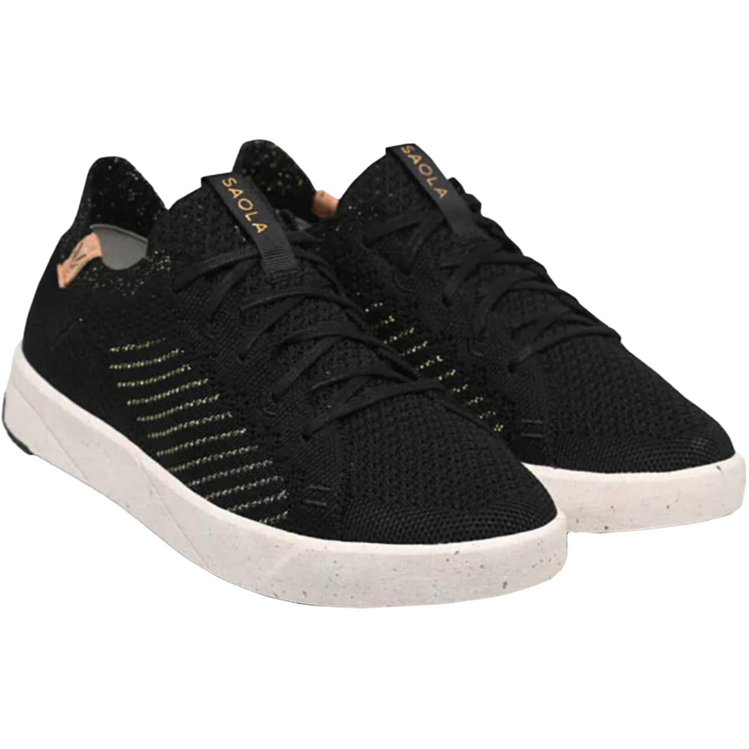Womens Saola Women's Saola Cannon Knit 3 Black/Gold Black/Gold