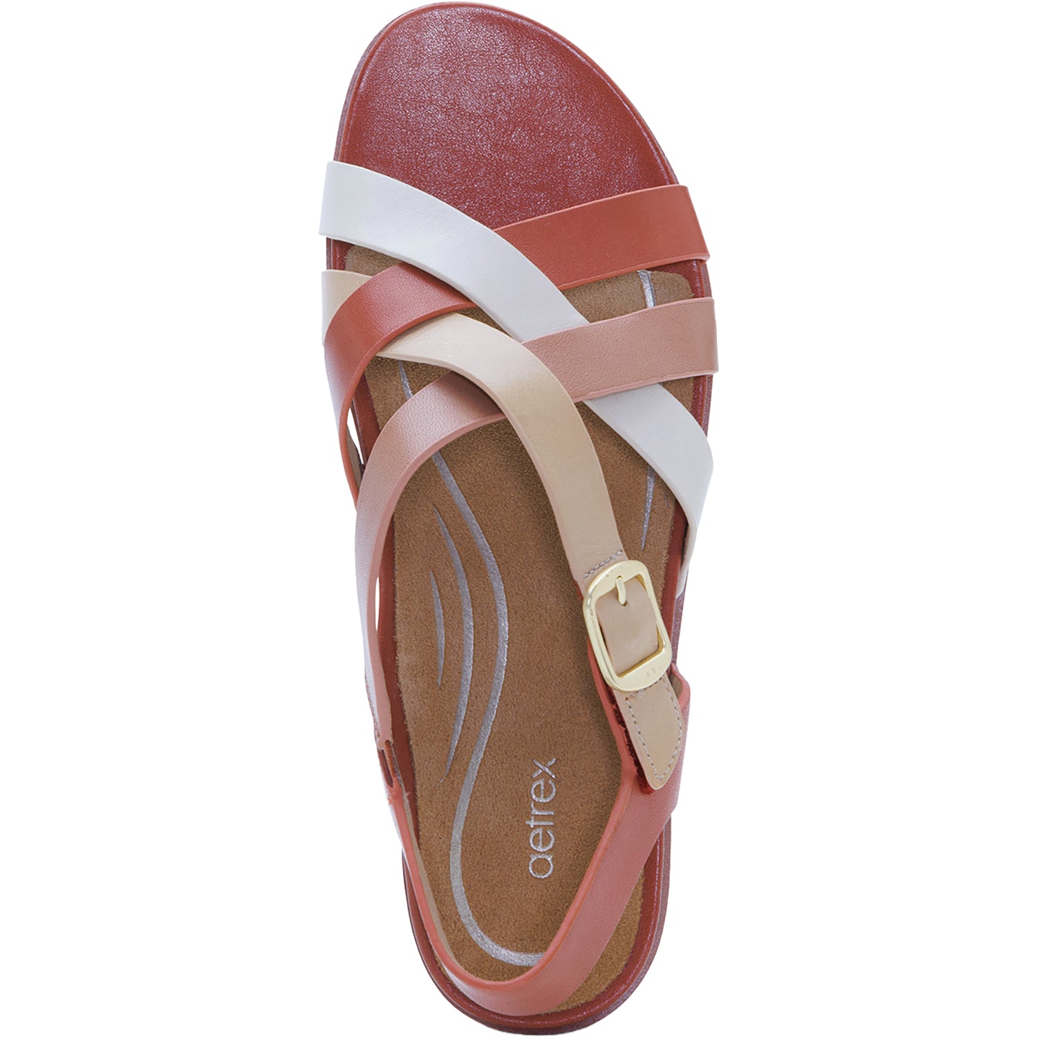 Womens Aetrex Aetrex Carmen Women's Sandals Terracotta Multi Terracotta Multi