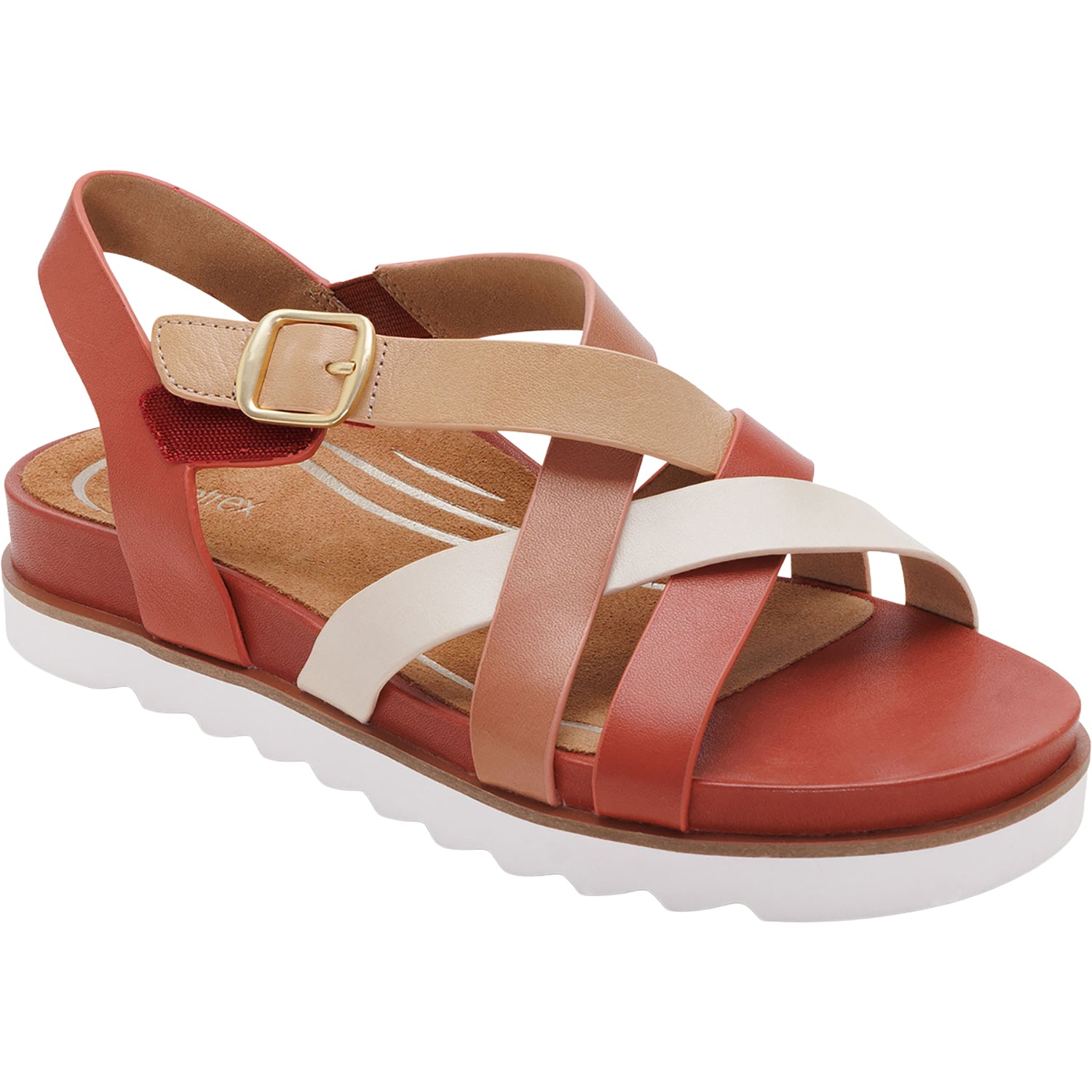 Womens Aetrex Aetrex Carmen Women's Sandals Terracotta Multi Terracotta Multi
