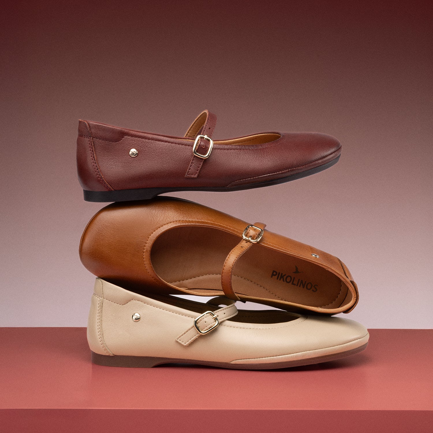Womens Pikolinos Pikolinos Carmona W2S-2655CO Women's Casual Flats Brandy Leather Brandy Leather