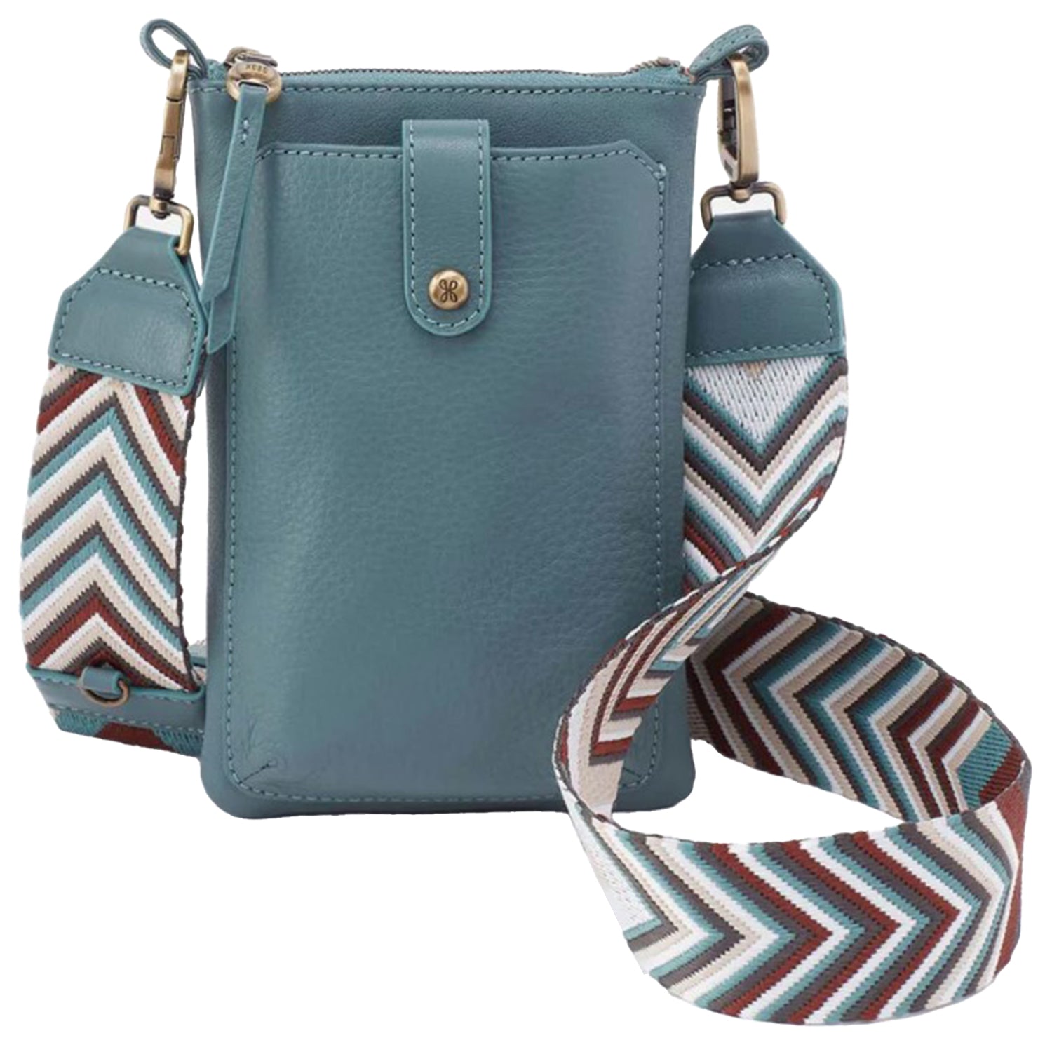 Womens Hobo Hobo Cass Phone Crossbody Handbag Agave Leaf Pebbled Leather Agave Leaf Pebbled Leather