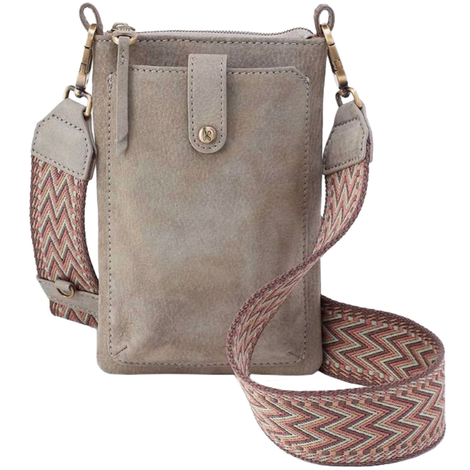 Womens Hobo Hobo Cass Phone Crossbody Golden Granite Nubuck Golden Granite Nubuck