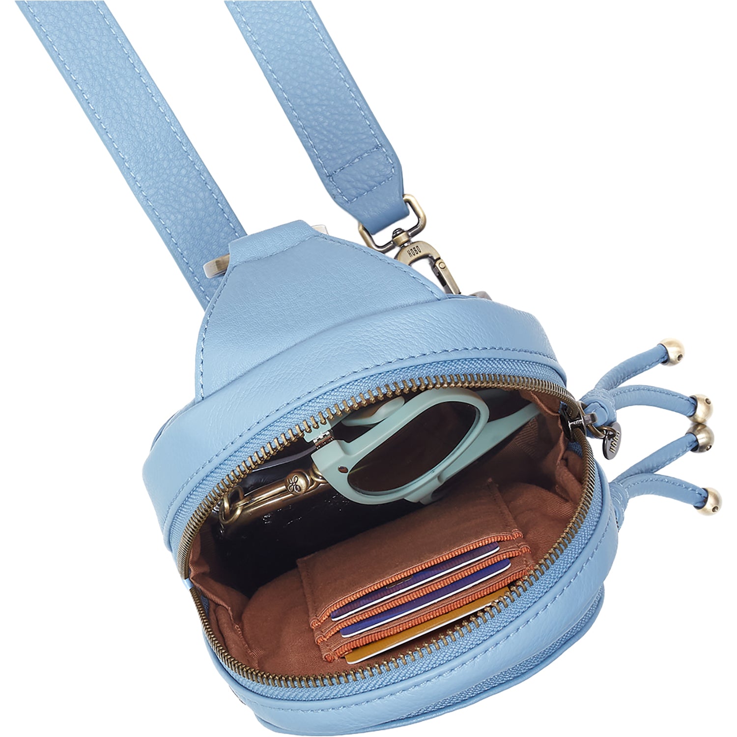 Womens Hobo Hobo Cass Small Sling Handbag Seabreeze Pebbled Leather Seabreeze Pebbled Leather