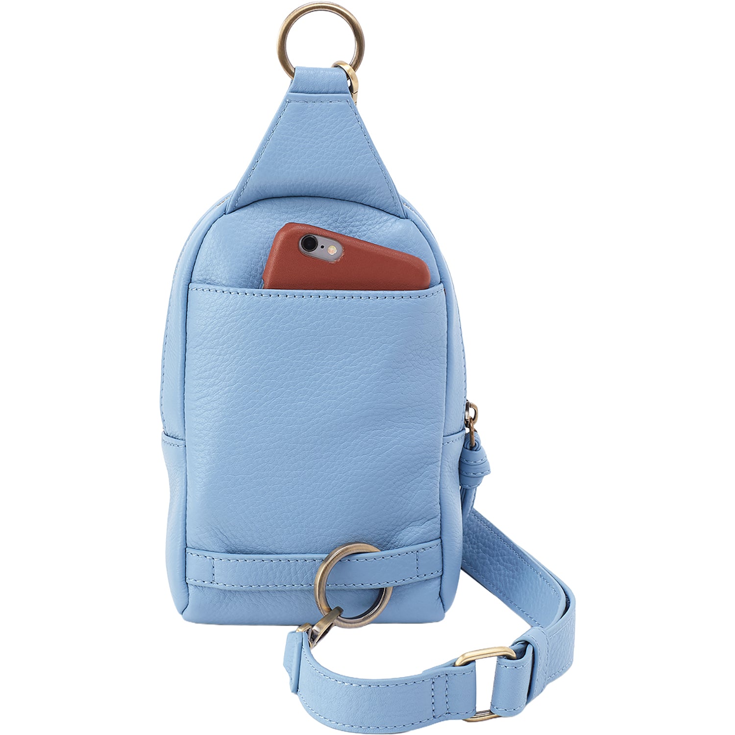 Womens Hobo Hobo Cass Small Sling Handbag Seabreeze Pebbled Leather Seabreeze Pebbled Leather